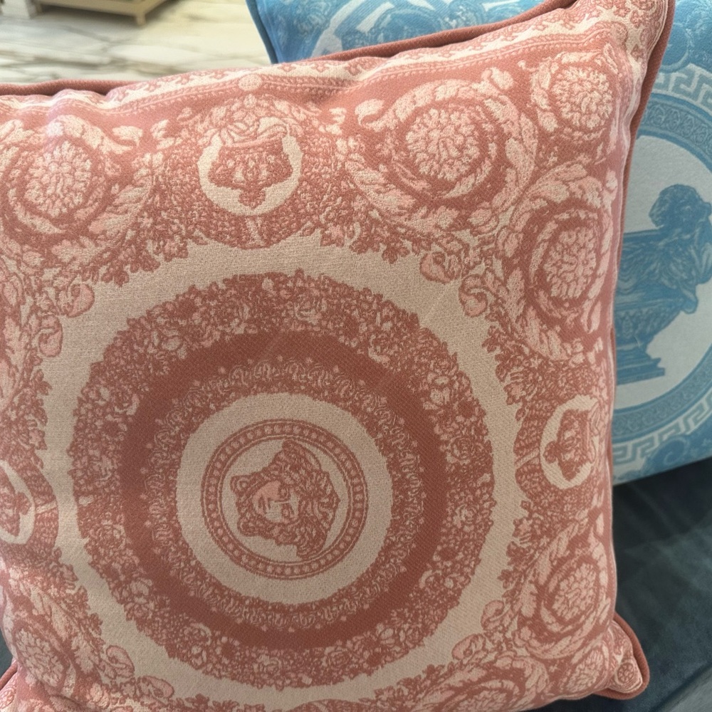 VERSACE Elegant Pink Decorative Pillow ( New )
